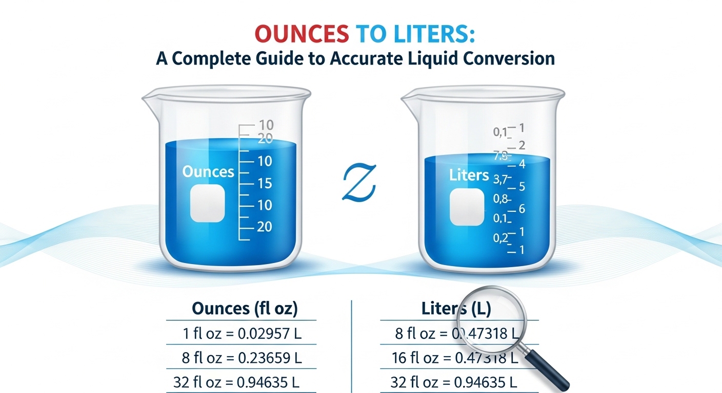 ounces to liters
