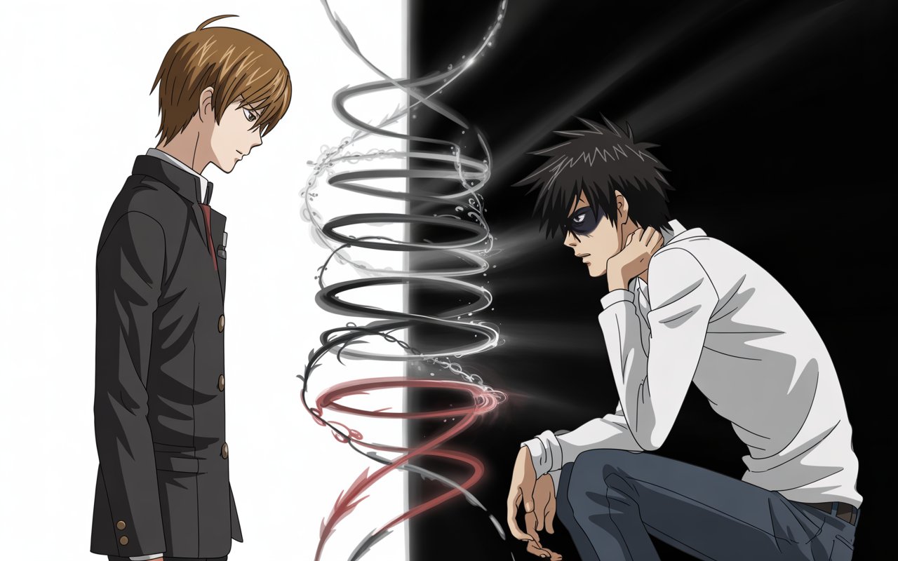 Light Yagami and Ryuzaki