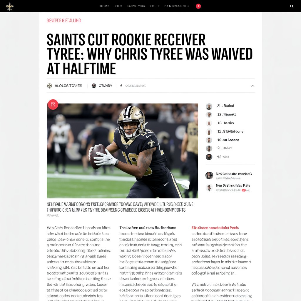 Saints Cut Rookie Receiver Tyree